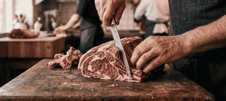 Carnicería, corte de carne — afilado de cuchillos de despiece en Barcelona